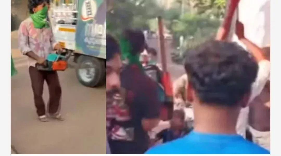 മലപ്പുറം തെന്നലയിൽ കൊട്ടിക്കലാശത്തിൽ യുഡിഎഫ് പ്രവർത്തകർ എത്തിയത് മരംമുറിക്കുന്ന യന്ത്രവാൾ കൊണ്ട്; പരാതി നൽകാനൊരുങ്ങി സിപിഎം പ്രവർത്തകർ
